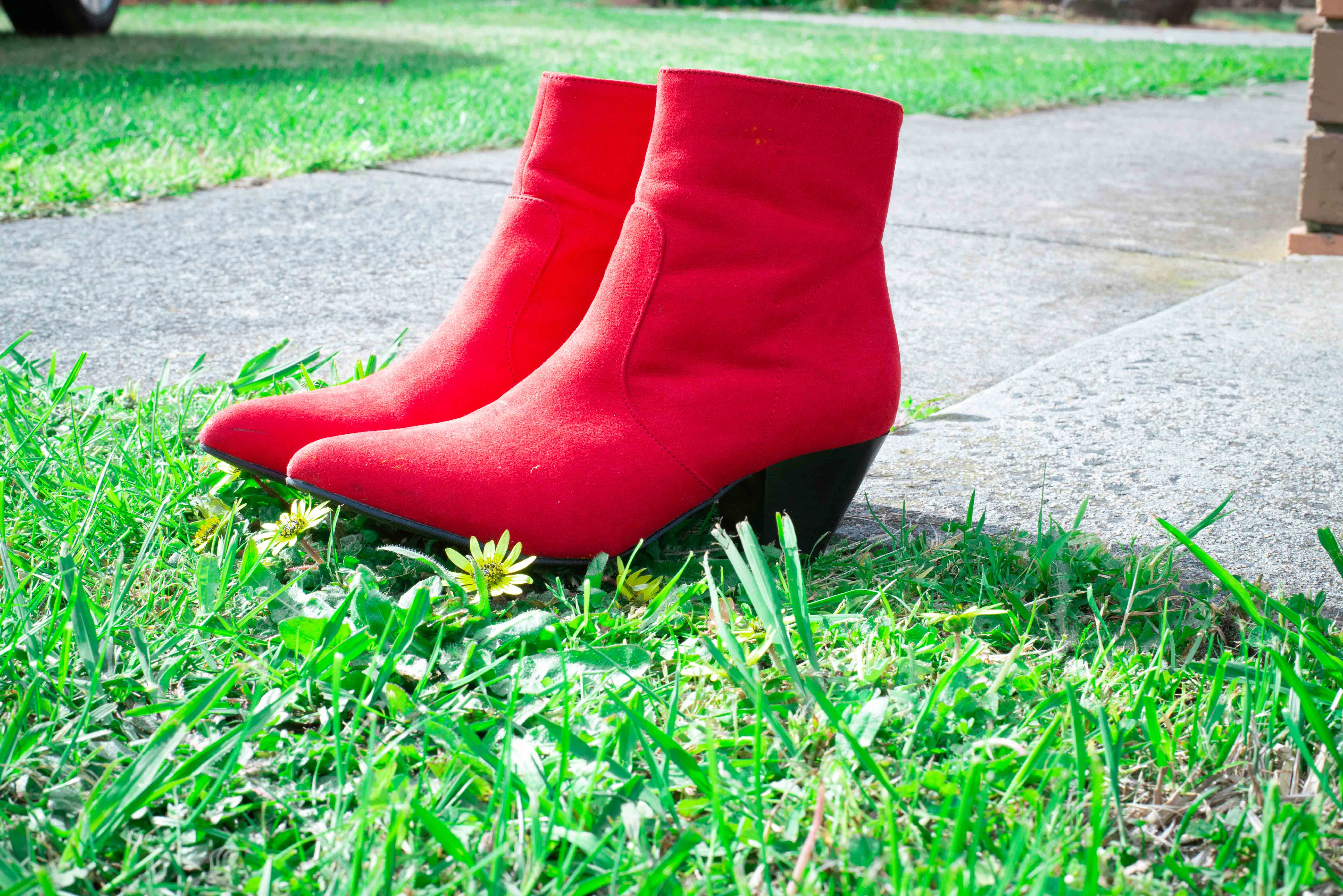 Pair of red boots